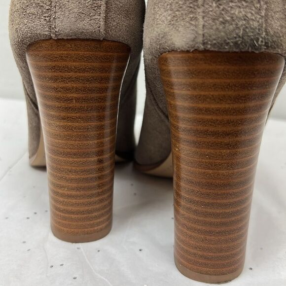 Dolce Vita Taupe suede boots high stacked heel EUC size 9.5M - Picture 7 of 14